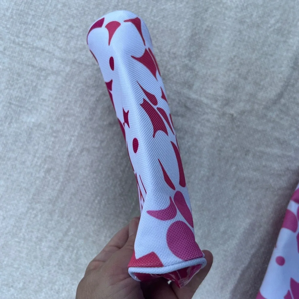 Clinique 2 Piece Makeup Bag Set Pink White Floral Polka Dot Cosmetic Travel Pouc